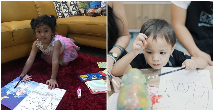 Momen saat 7 seleb mama muda menemani anaknya belajar, telaten banget