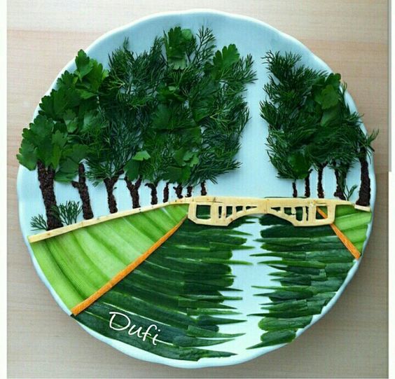 9 Karya pemandangan ini terbuat dari makanan, hasilnya ciamik banget