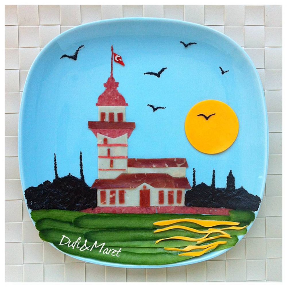 9 Karya pemandangan ini terbuat dari makanan, hasilnya ciamik banget