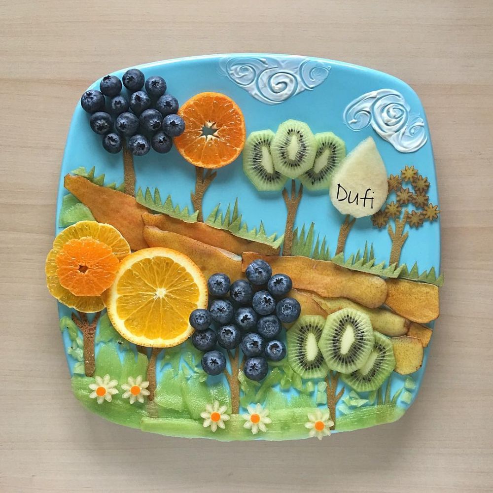 9 Karya pemandangan ini terbuat dari makanan, hasilnya ciamik banget