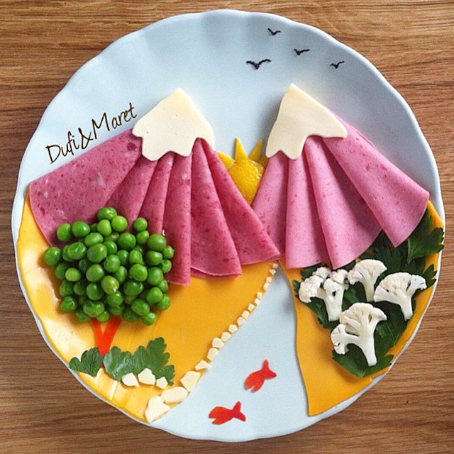 9 Karya pemandangan ini terbuat dari makanan, hasilnya ciamik banget