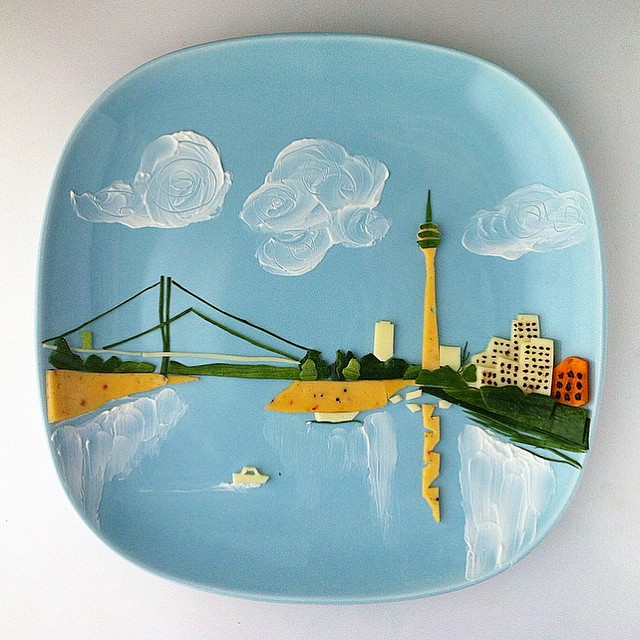 9 Karya pemandangan ini terbuat dari makanan, hasilnya ciamik banget