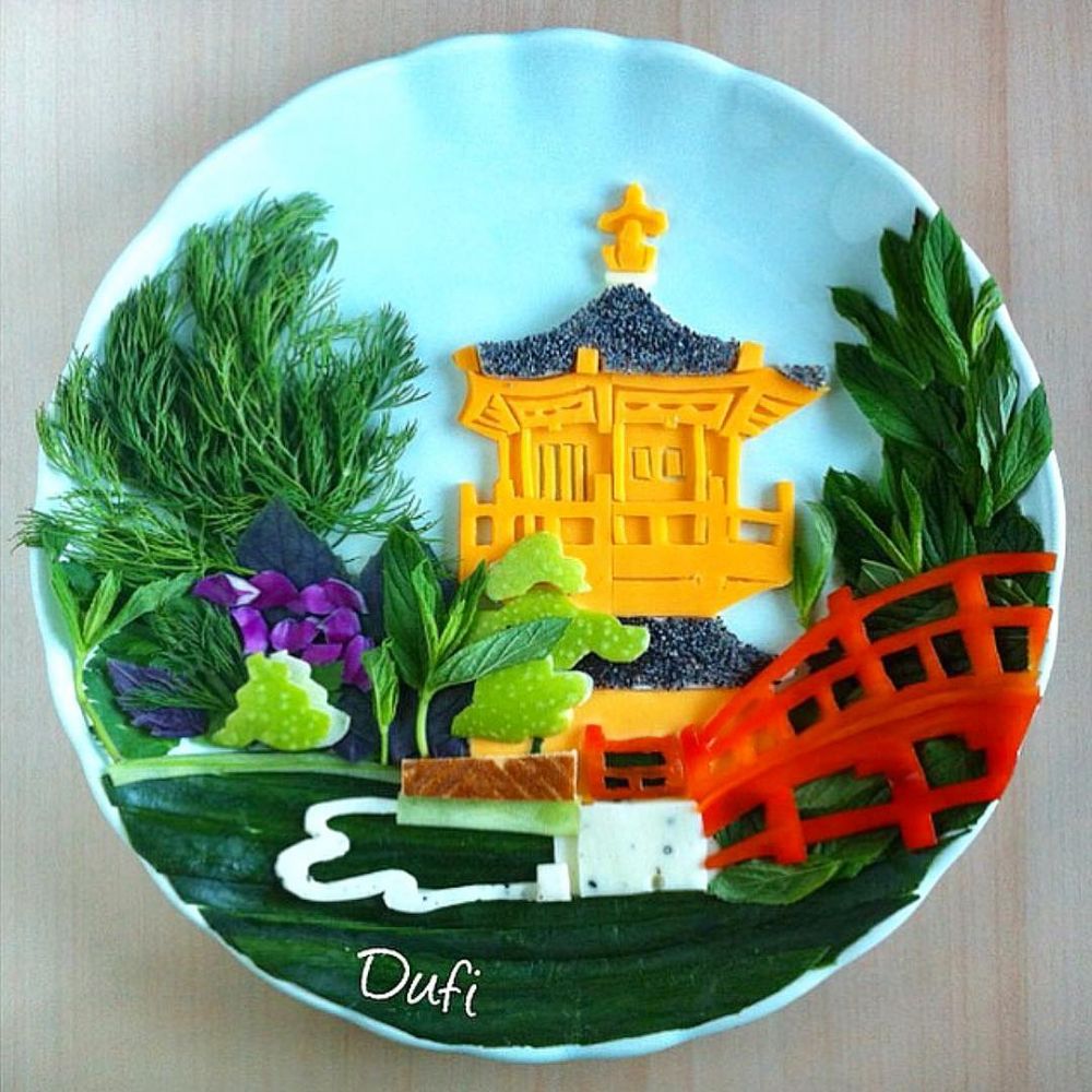 9 Karya pemandangan ini terbuat dari makanan, hasilnya ciamik banget
