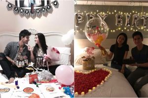 Pose 5 seleb berikan kejutan ulang tahun ke pacarnya di atas ranjang