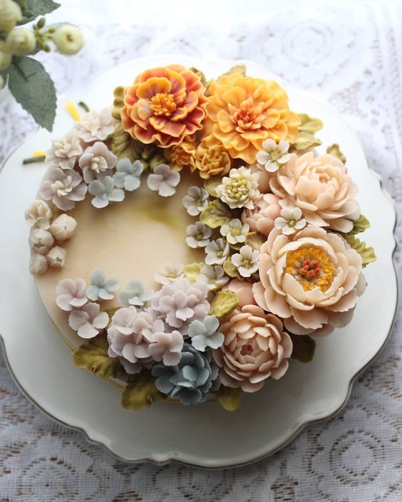 8 Kreasi flowercake, kue cantik dengan hiasan bak bunga asli