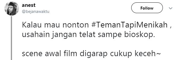 Bikin penasaran, 8 cuitan film #TemanTapiMenikah ini baper abis