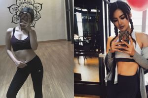 Pose mirror selfie 6 seleb cantik usai fitness, pamer perut rata