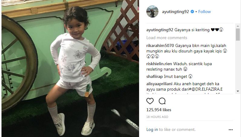 Ayu Ting Ting foto gaya centil Bilqis, warganet fokus ke area ini