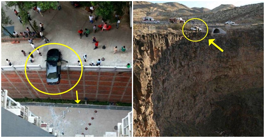 8 Momen tragis kendaraan nyaris tertimpa maut ini ngeri abis