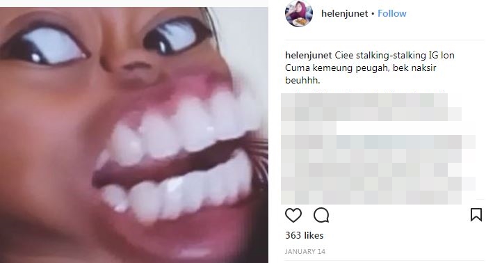 9 Aksi kocak Helen Junet, selebgram hits ulas makanan sambil ngerap