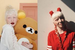 10 Pesona Nastya Zhidkova, model albino yang bermata indah