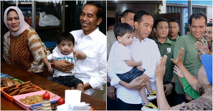 7 Momen hangat Jokowi dan Iriana bermain sama Jan Ethes