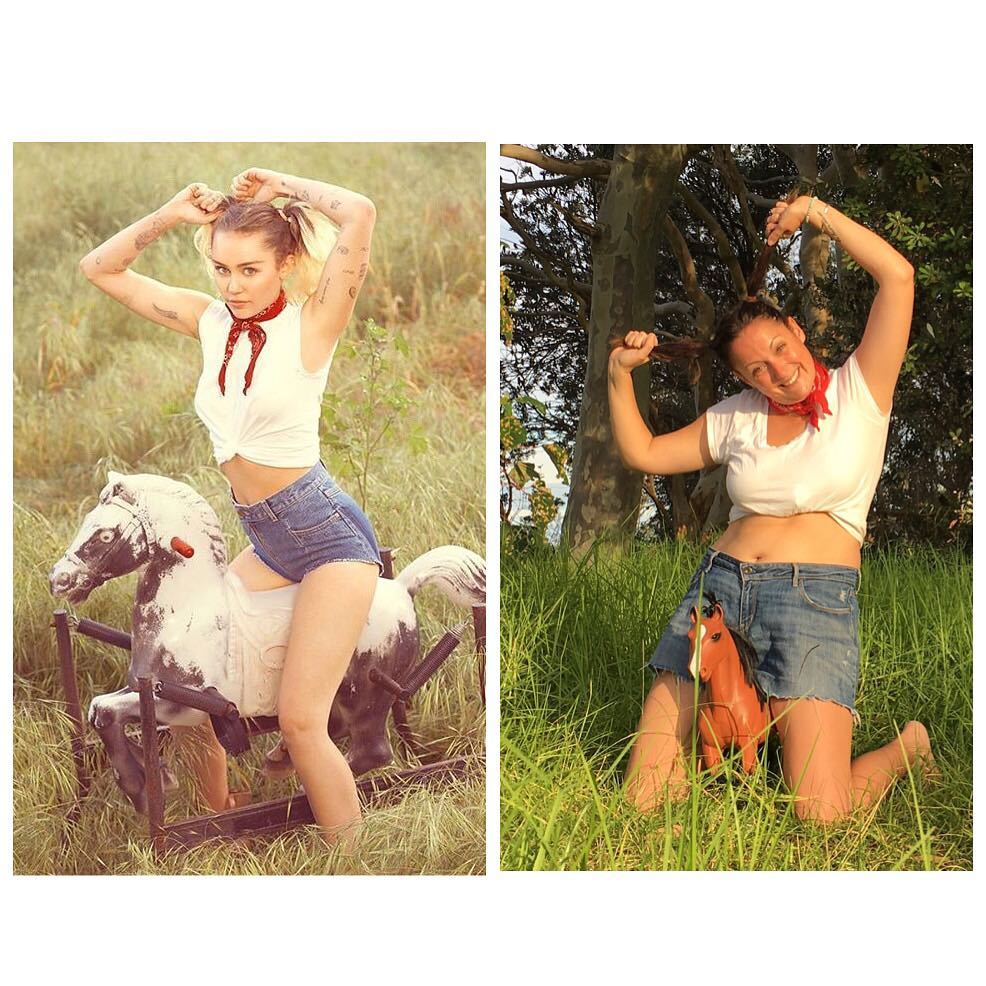 Wanita ini tiru gaya seleb dunia, 10 foto hasilnya bikin geleng kepala