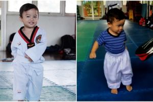 7 Aksi anak Tya Ariestya berlatih Taekwondo, tendangannya bikin gemas!