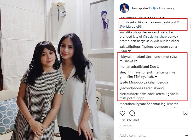 Foto berdua, Nagita Slavina dan Bianca Jodie dibilang mirip banget