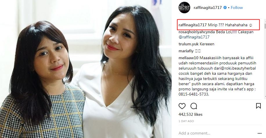 Foto berdua, Nagita Slavina dan Bianca Jodie dibilang mirip banget