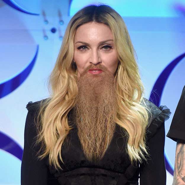 Foto editan 10 seleb cantik Hollywood berjenggot, bikin geli sendiri