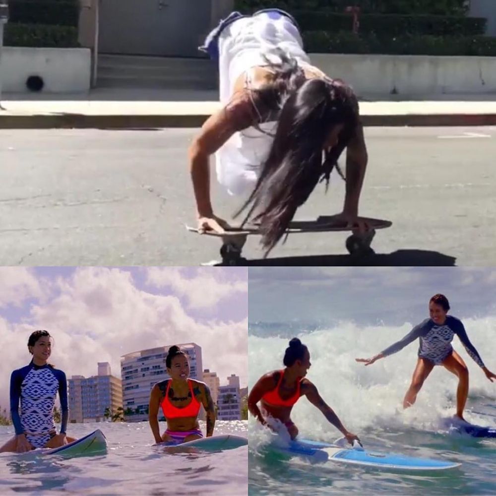 8 Aksi memukau difabel cantik saat skateboard & surfing, bikin takjub