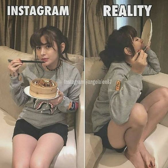 7 Meme beda kelakuan cewek di Instagram vs realita ini mak jleb banget