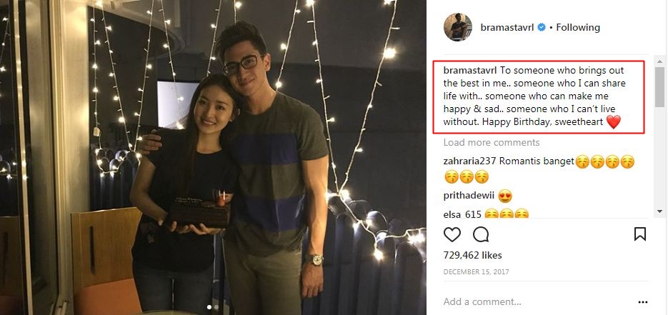 8 Caption super romantis Verrel untuk Natasha Wilona, bikin diabetes