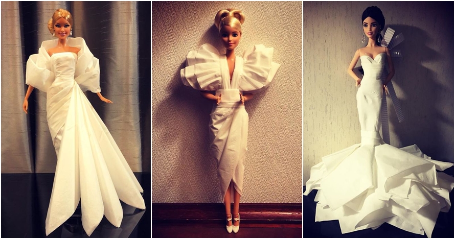 Cuma dari tisu, 15 gaun pengantin Barbie ini justru bak karya desainer