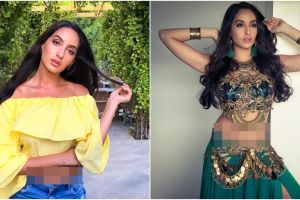 Video aksi tarian perutnya jadi viral, ini 10 pose seksi Nora Fatehi