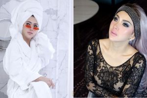 Cuma dengan handuk, begini 6 gaya manja Syahrini saat di kamar mandi