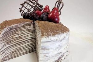 Resep mudah buat mille crepes cake cokelat, kue seribu lapis nan manis