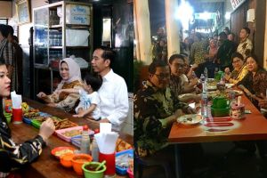 7 Momen Jokowi makan sederhana, ada yang di warung pinggir jalan