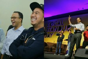 Aksi Anies Baswedan saat stand up comedy, bikin tawa penonton pecah