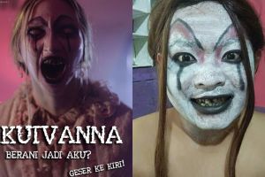 10 Gaya kocak warganet tiru makeup hantu Ivanna Danur ini bikin ngakak