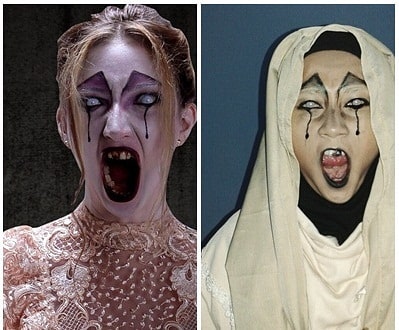 10 Gaya kocak warganet tiru makeup hantu Ivanna Danur ini bikin ngakak