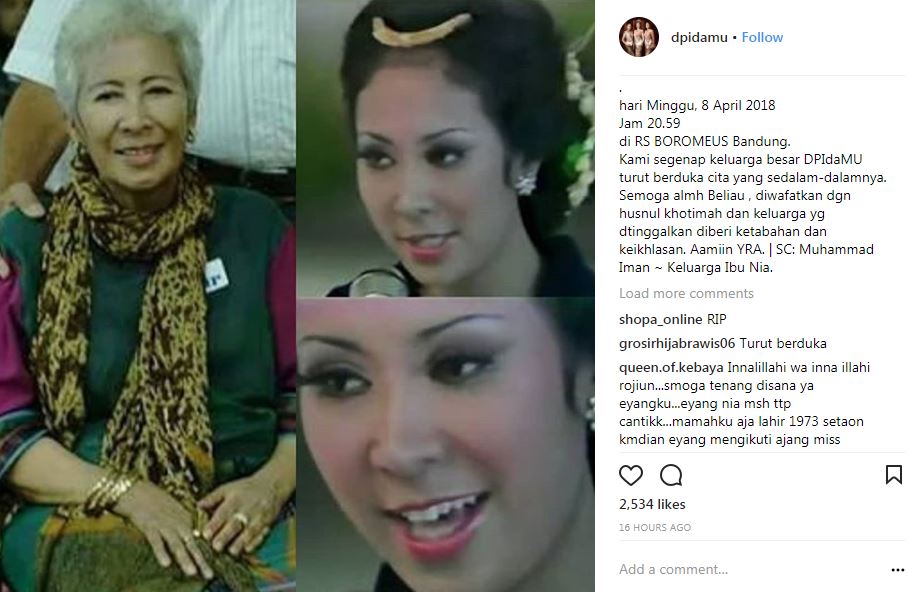 Wanita pertama Indonesia di Miss Universe meninggal dunia