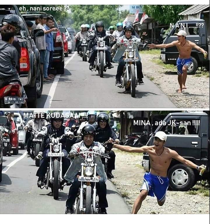 9 Meme Jokowi dan motor chopper karya warganet, gokil banget