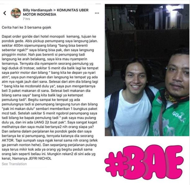 Bertemu pemulung, hal yang dilakukan Jefri Nichol ini bikin terenyuh