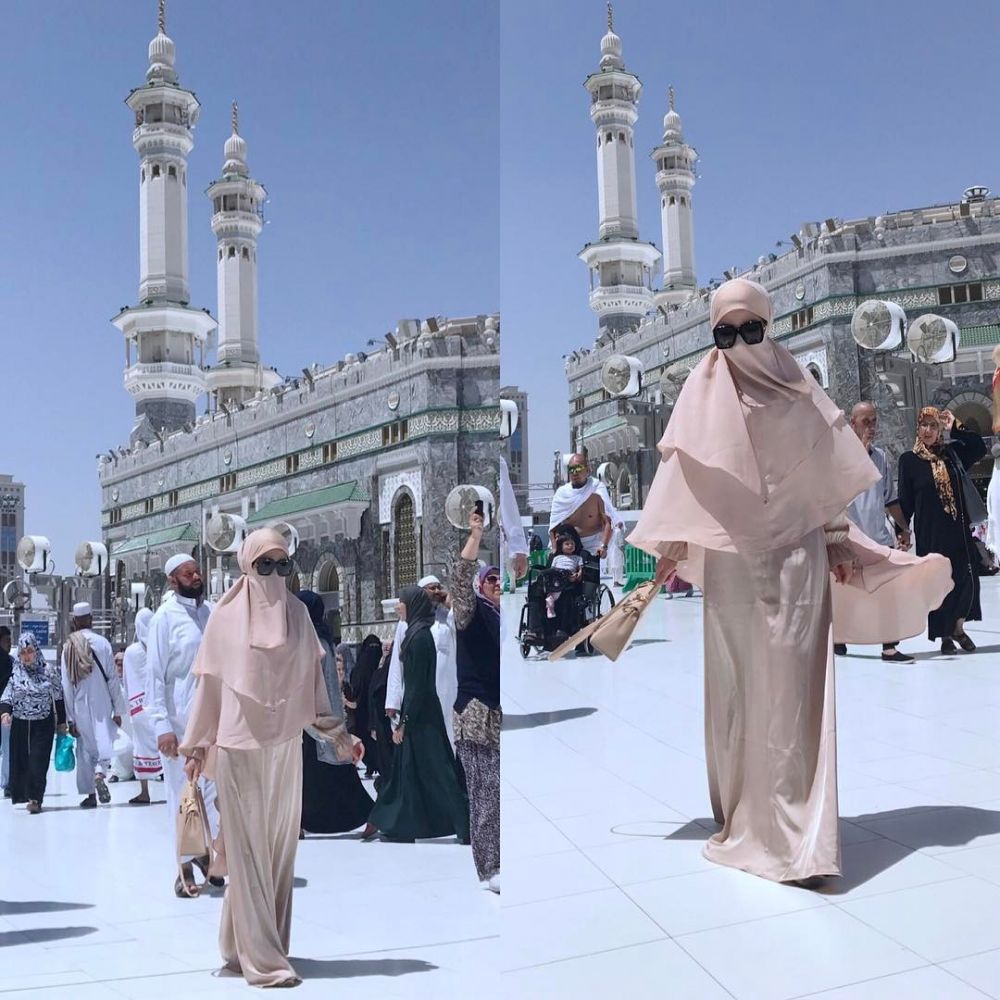 Laksanakan umrah, 5 seleb cantik ini pilih kenakan cadar