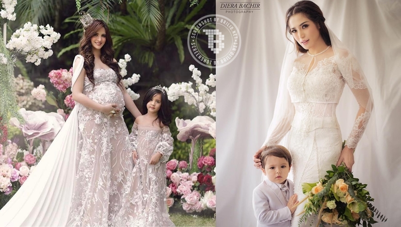 8 Beda gaya pemotretan Nia Ramadhani & Jedar sama anaknya, kece mana?