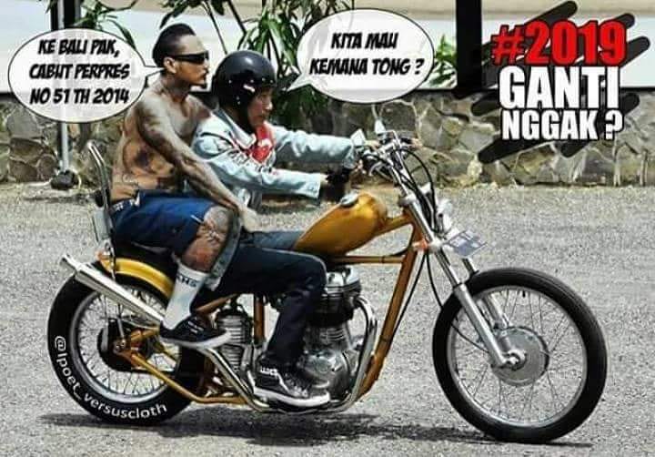 Kritik reklamasi Teluk Benoa, Jerinx SID posting meme bonceng Jokowi