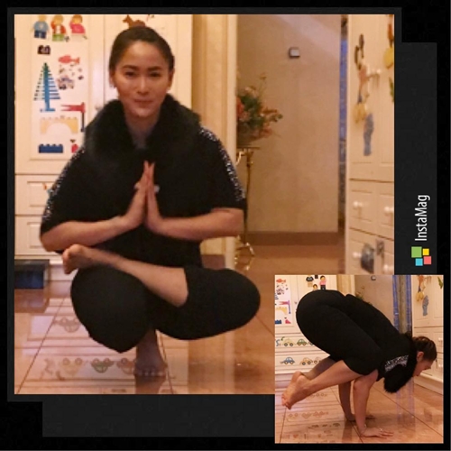 10 Gaya Inul Daratista saat yoga, gerakannya bikin ngilu gimana gitu
