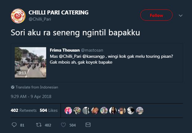 Ditanya alasan tak ikut Jokowi touring, respons Gibran ini mengagetkan