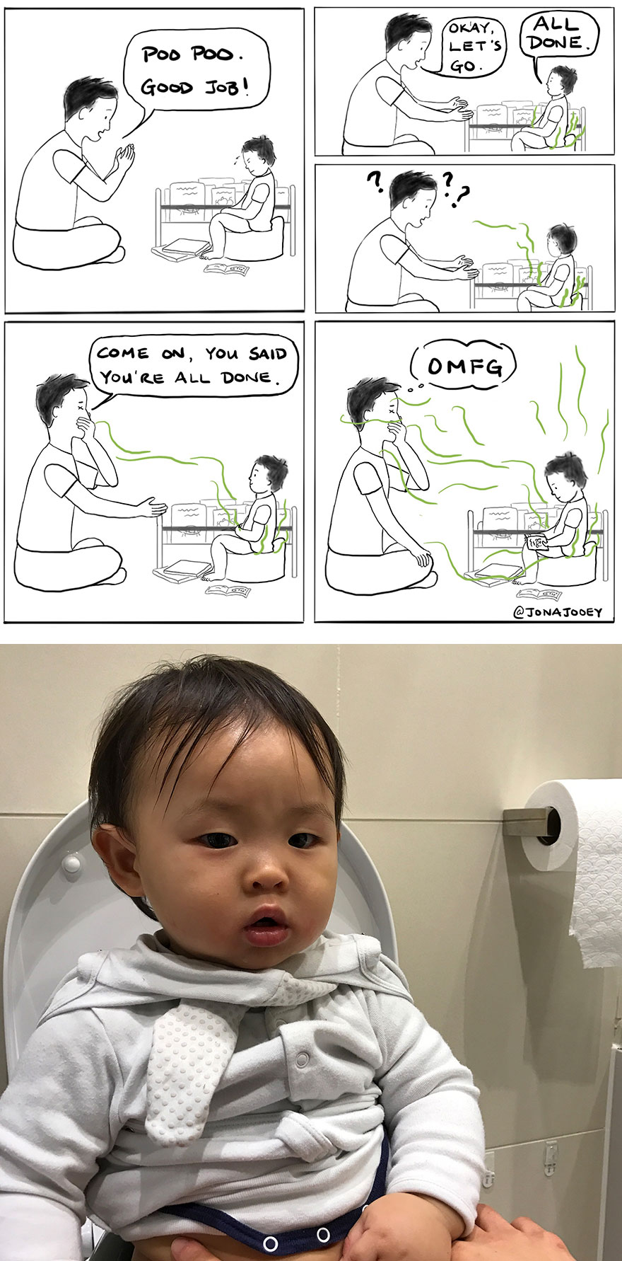 10 Ilustrasi ini gambarkan serunya hubungan balita dan ayahnya