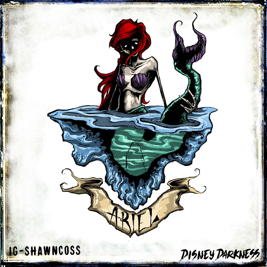 Jauh dari lucu, 6 lukisan karakter Disney ini malah serem banget