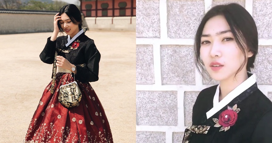 5 Potret Isyana Sarasvati saat pakai Hanbok, cantiknya bak putri raja