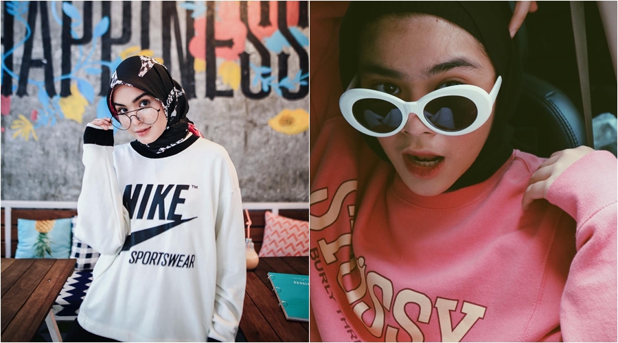 Bersahabat karib, ini 10 beda gaya hijab Sivia Azizah & Vebby Palwinta