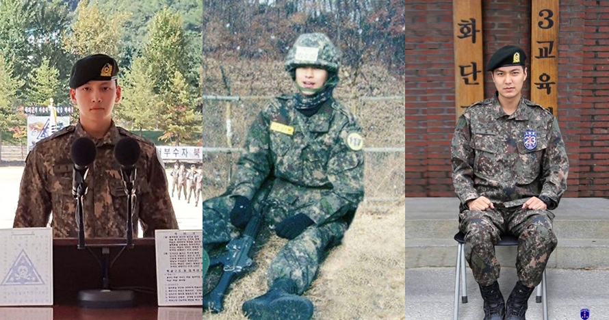 Momen 10 seleb Korea Selatan saat wamil, gagah pakai baju tentara