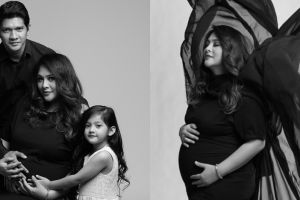 8 Potret maternity romantis Audy & Iko Uwais, penuh nuansa hitam putih