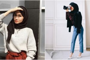 10 Gaya fashion hijaber simpel ala Firaa Assagaf si fotografer cantik