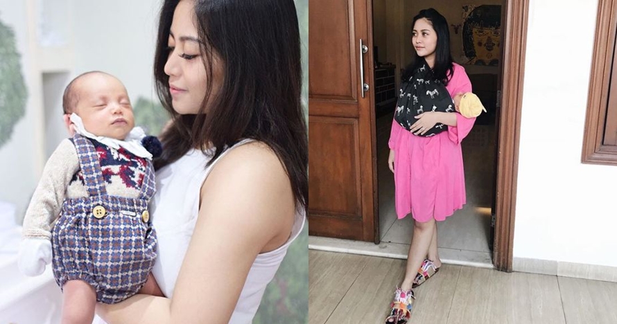 10 Potret Rachel Vennya menggendong bayi Xabiru, stylish banget 