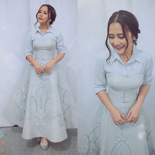 10 Gaya Prilly Latuconsina saat kenakan gaun, cantiknya sesuai umur