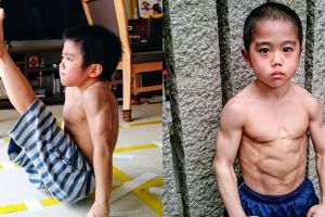 9 Potret tubuh kekar Ryusei, bocah 8 tahun yang suka tirukan Bruce Lee